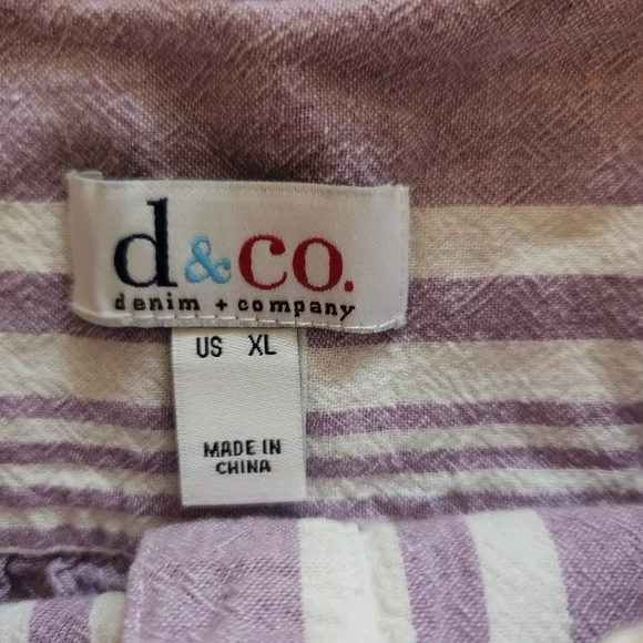 Denim & Co Striped Yarn Dyed Woven Shirt - Picture 7 of 11